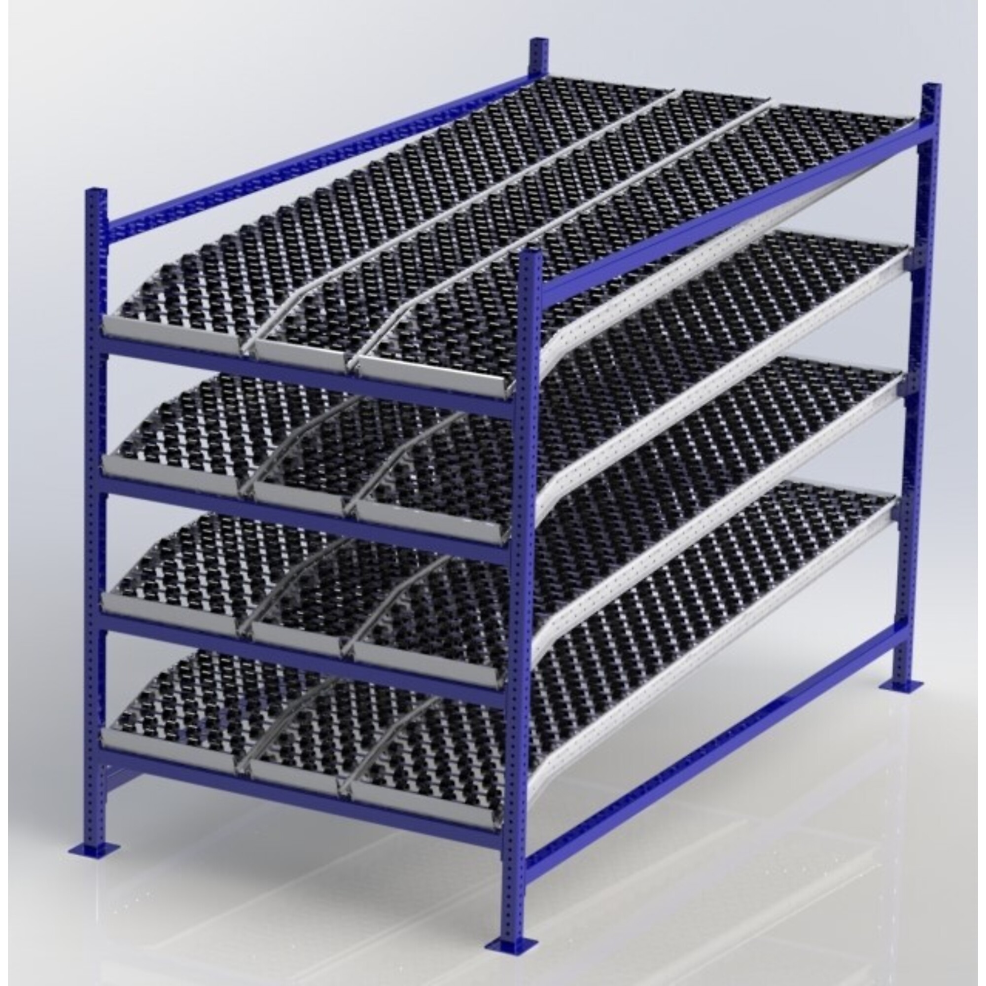 Unex, Gravity Flow Rack Starter, Overall Height 72 in, Width 48 in, Depth 96 in, Model# CF99SKW48964-S